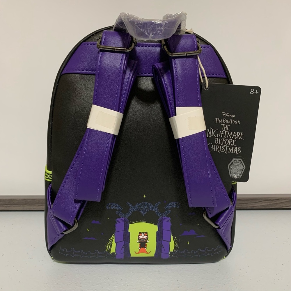 Loungefly Nightmare Before Christmas Jack & Sally Mini Backpack & Coin Purse - Picture 4 of 14